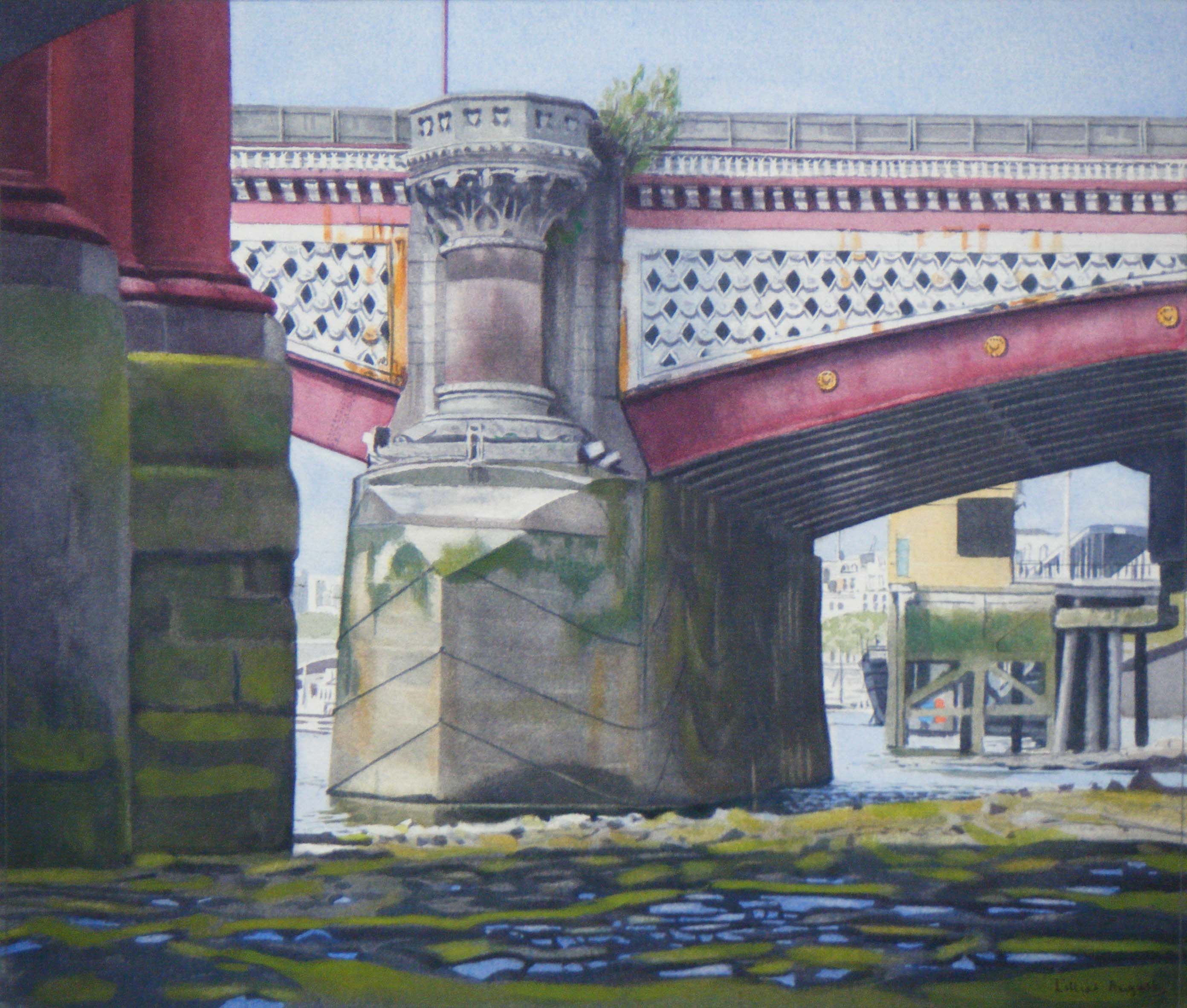 Low tide, Blackfriars Bridge - 25 x 29cm