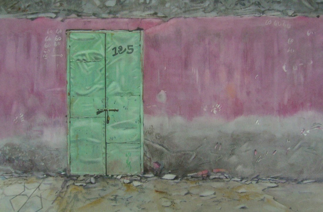 Metal door, Marrakech 31 x 47cm