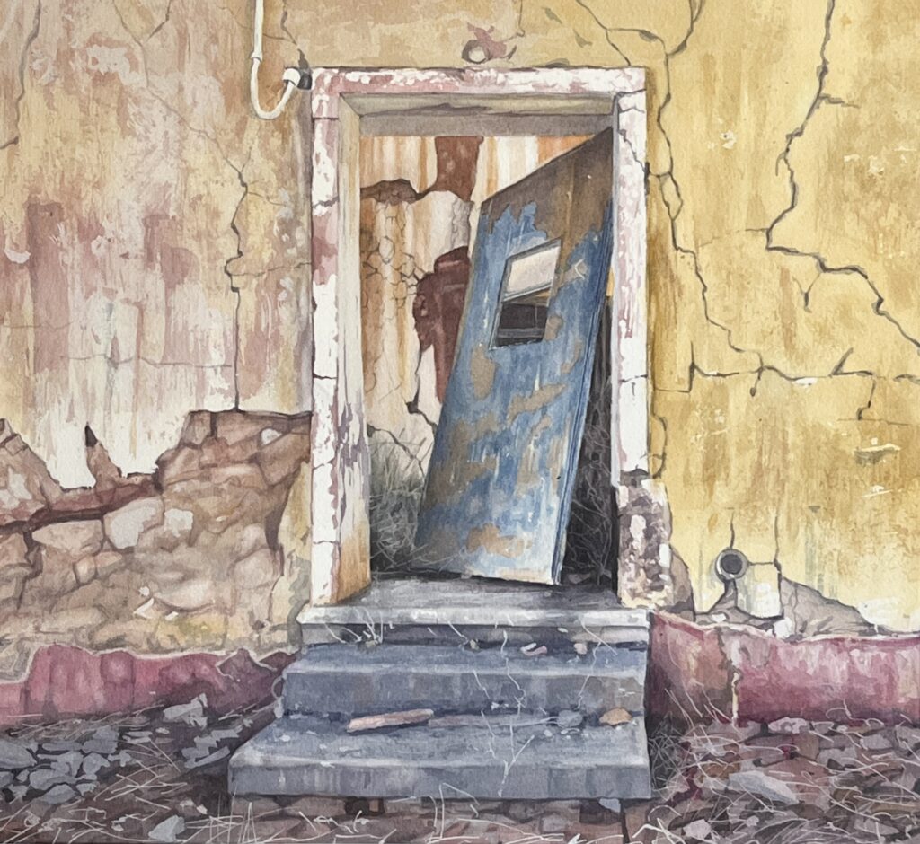 Ruined doorway, Portugal 32 35cm