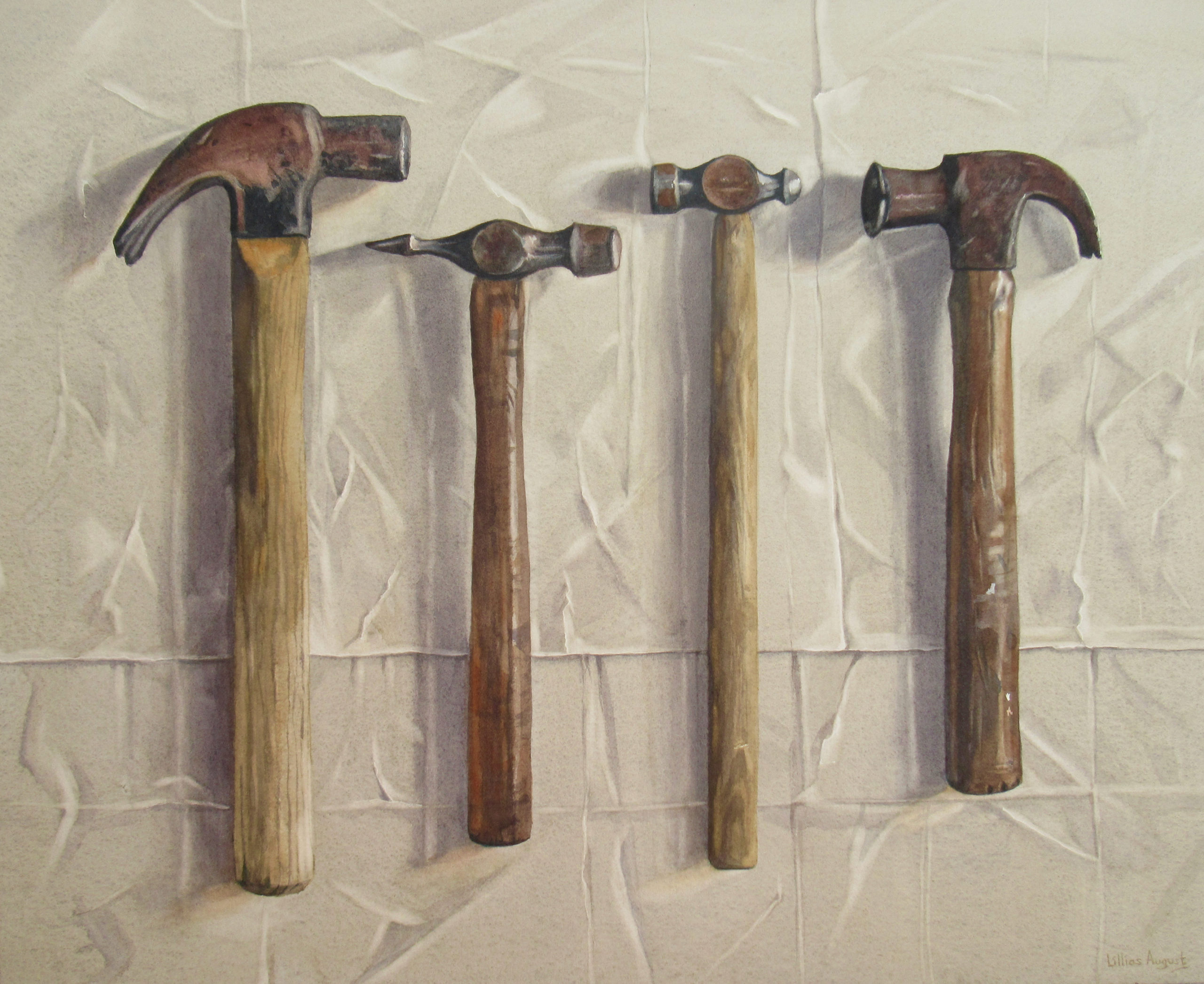 Four hammer 38.5 x 47.5cm