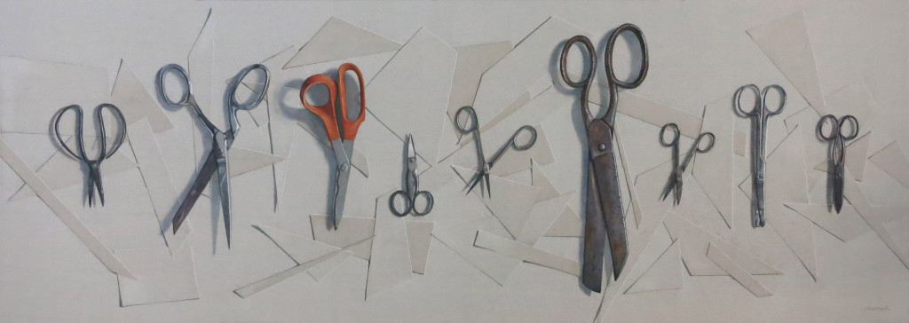 Nine scissors  -  39 x 96.5cm