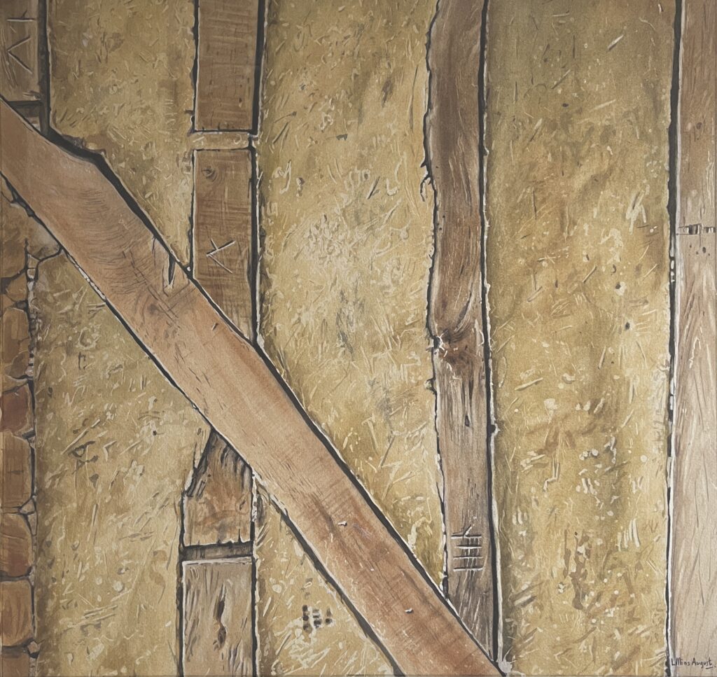 Oak and Daub, Helen's wall 47 x 49cm