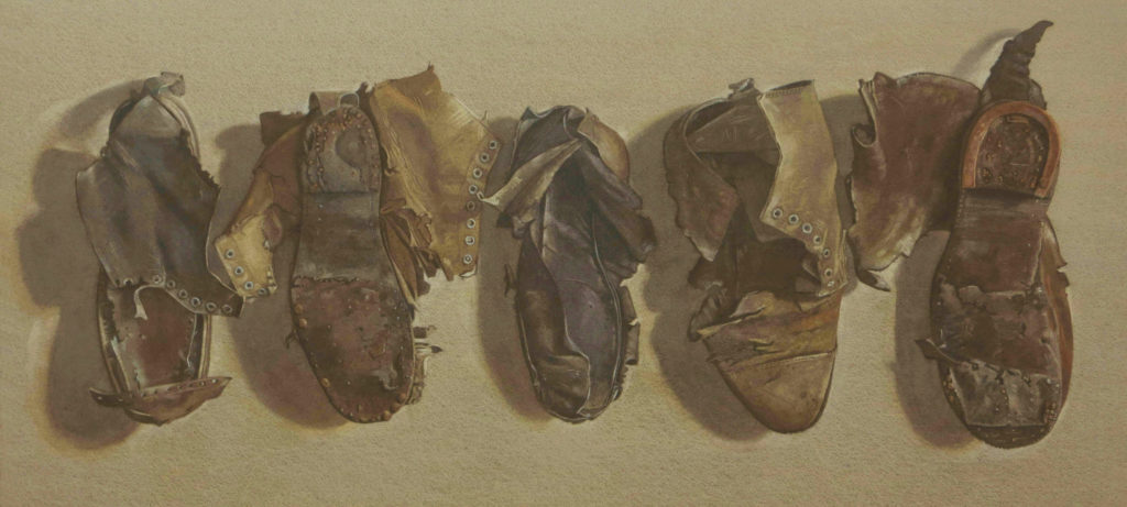 Old boots 43 x 94cm
