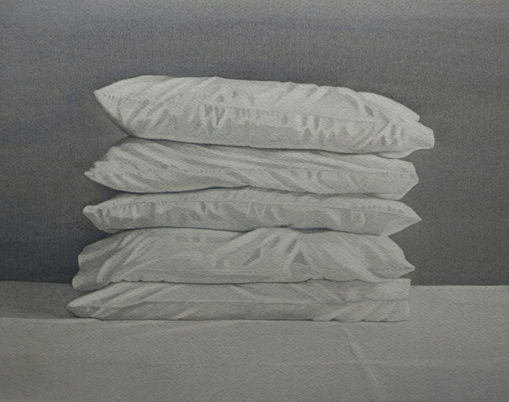 Pile of pillows 33 x 41.5cm watercolour by Lillias August©