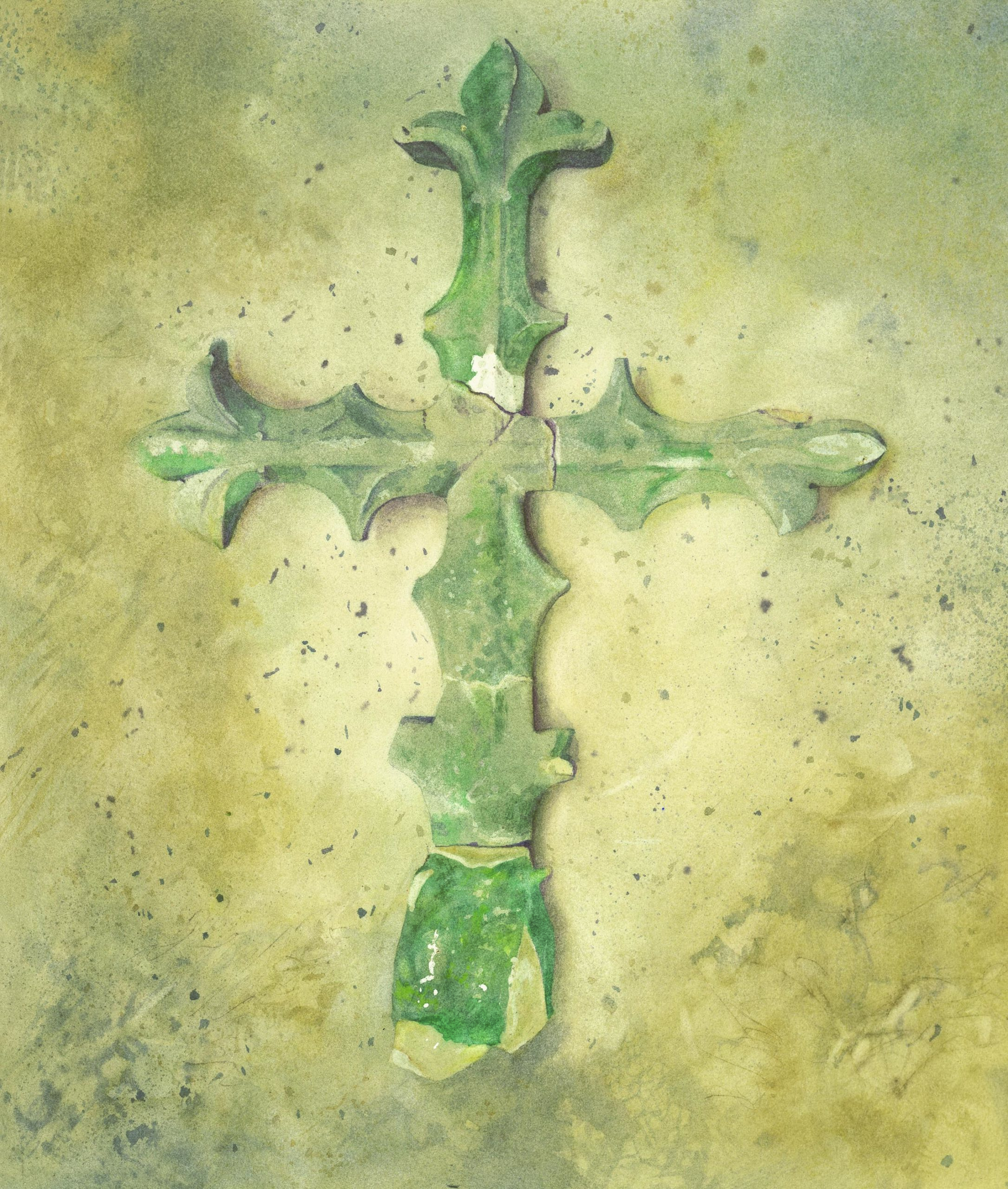 The Cross watercolour 56 x 48cm